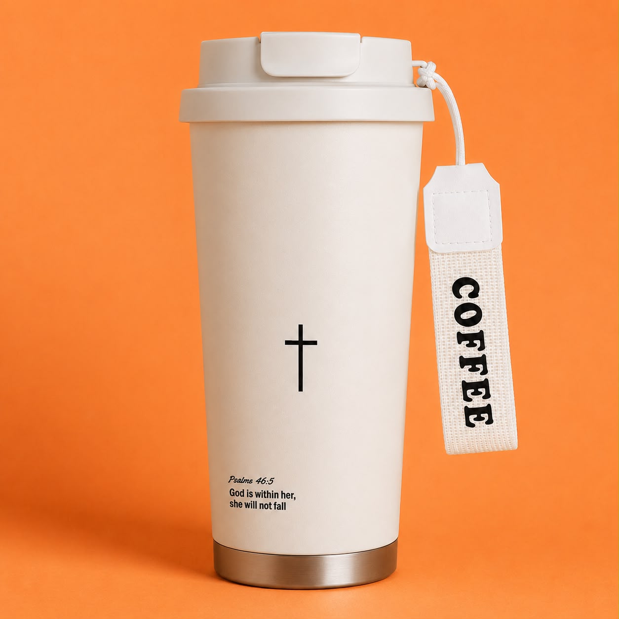 Psalm 46:5 Stainless Steel Insulated Travel Coffee Mug – 530ml